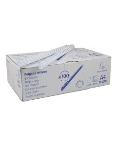 Exacompta Binding Comb White 16mm (5/8 in) A4  75500E per comb