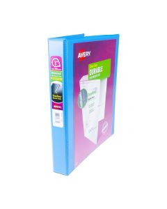 Avery Durable 3Ring Binder 1in View with Slant Ring  Blue  17831