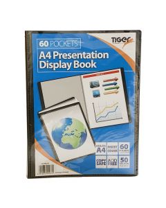 Tiger Presentation Display Book 60-Pocket A4  Black         302237