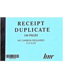 HNR Duplicate Receipt Book  4 x 5 2/3  No Carbon Required NCR