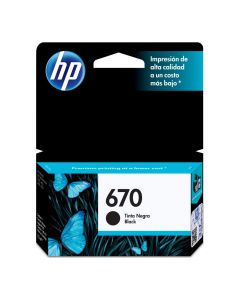 HP Inkjet Cartridge #670   Black   CZ113AL