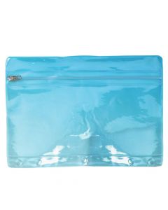 CLi Zippered Vinyl Ring Binder Pencil Case Clear Economy  10 in x 7 in  76370