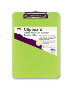 CLi Clipboard  Plastic Letter Size Neon Green          89725