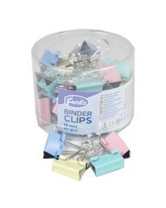 Forofis Binder Clip 19mm Assorted Colour   91348 ea-tub/40