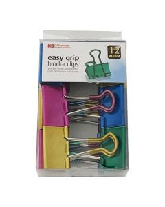 OIC Binder Clip Medium Easy Grip Metallic       31054 ea-pk/12