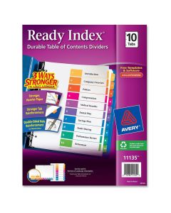 Avery Tab Dividers  1-10         11135