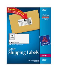 Avery Label Laser  2 in x 4 in     5163