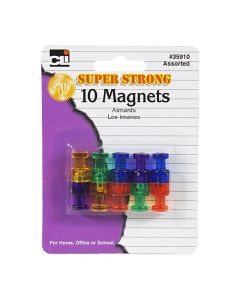 CLI Push Pin Magnets Assorted Colours 35910