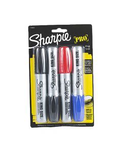 Sanford Sharpie Marker Permenant King Size Assorted   1799262 ea-pk/4