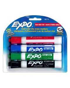 Sanford Expo WhiteBoard Marker Set/4 Chisel Tip  1929178