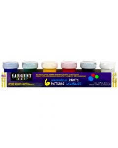 Sargent Art Washable Paint Primary   Set 6 tubs   65617