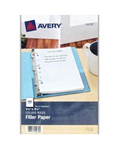 Avery Binder Paper Refill   5.5 x 8.5        14230 ea-pk/100 sheets