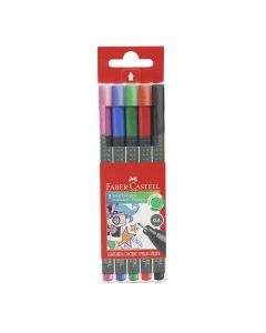 Faber Castell Grip Finepen Marker Pastel (Set/5)  451416