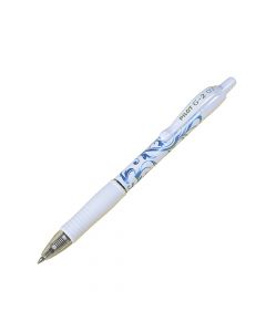 Pilot G2W7 Gel Pen  White Barrel with Turquoise  Black Fine Ink   31179