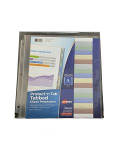 Avery Sheet Protector Index 5-Tab Clear   74160