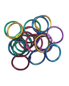 Cli Loose leaf Ring Metallic Assorted Colours 1inch ea  85000