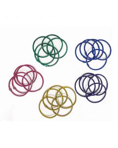 Cli Loose leaf Ring Metallic Assorted Colours 2 inch   ea  85000