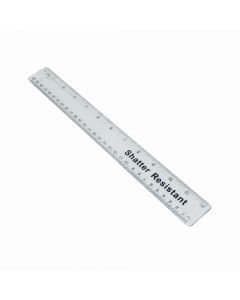 Tiger Ruler 12 inch Shatter Resistant (30cm) Clear 302333 ea