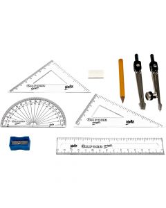 Helix Oxford Maths Set   (9 Piece) RED  B36002