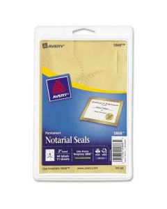 Avery Notarial Seal 2 inch Diameter  Gold       05868 ea-pk/44