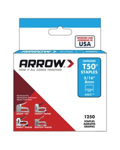 Arrow Staples  T-50  5/16 inch            505ML  ea-bx/1250